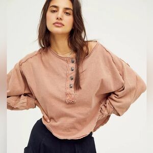 NWOT free people melodi henley top